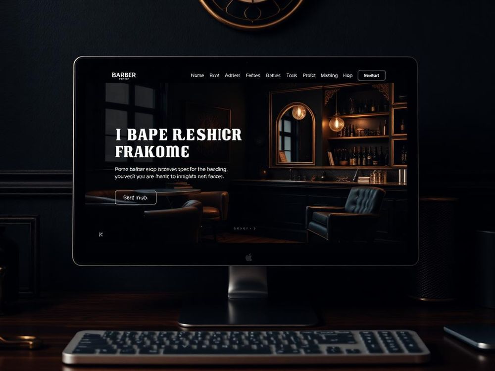 Luxury Barber Shop website concept by Apex Web Studio